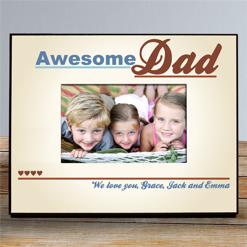 Awesome Dad Personalized Printed Frame GiftsForYouNow