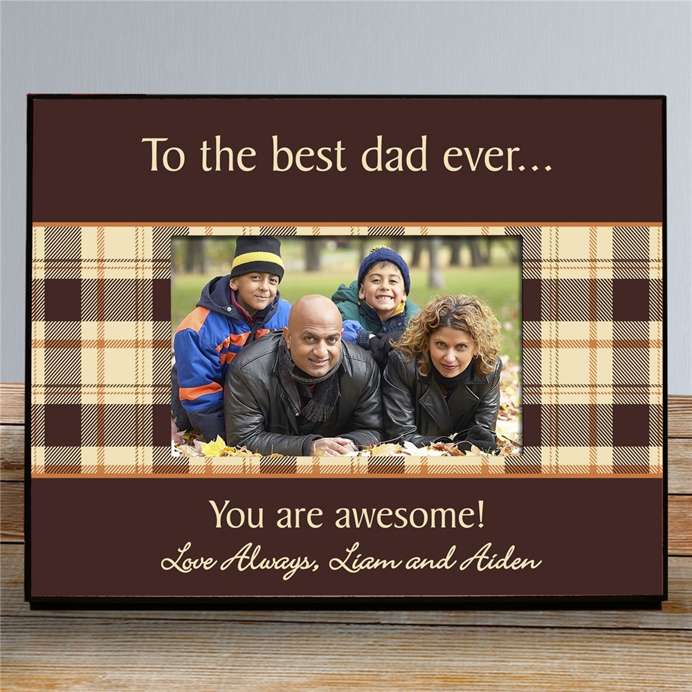 Personalized Plaid Picture Frame for Him GiftsForYouNow