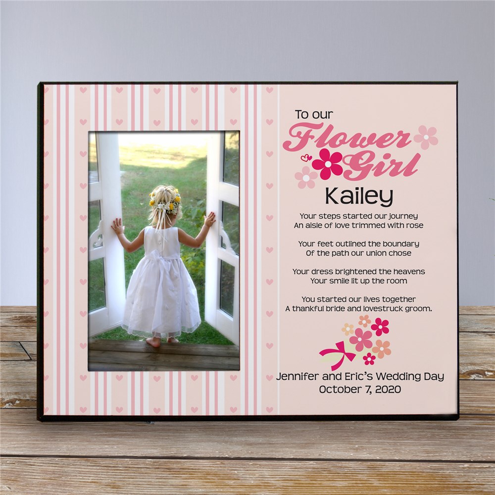 Flower Girl Personalized Printed Frame GiftsForYouNow