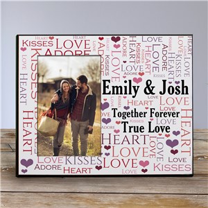 Personalized Loving Couple Word-Art Printed Frame | Personalized Valentines Frames