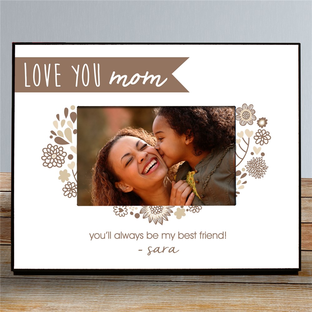 Personalized Picture Frame for Mom Love you Mom Frame