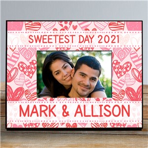 Personalized Pink Hearts Kids Photo Frame | Personalized Valentine's Day Gifts