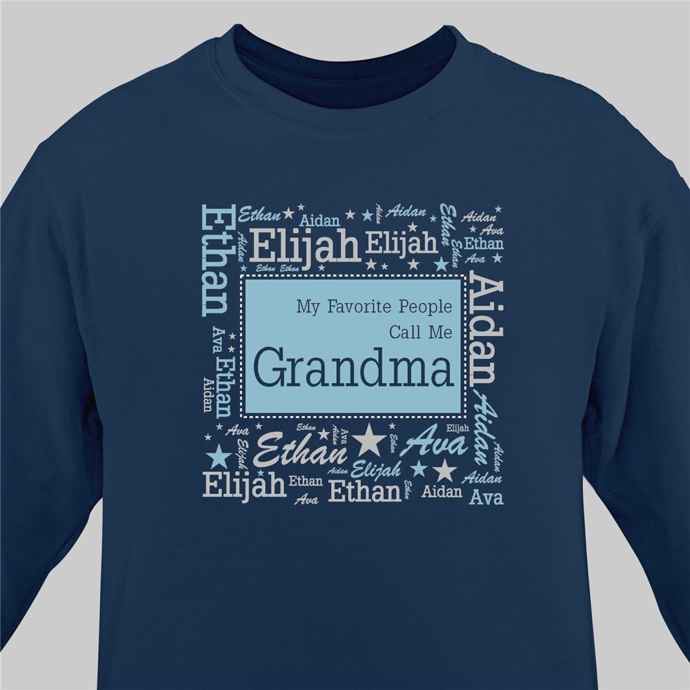Favorite People Word-Art Sweatshirt | Gift for grandpa