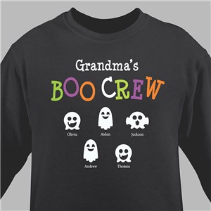 Personalized Boo Crew Halloween Sweatshirt for Grandma