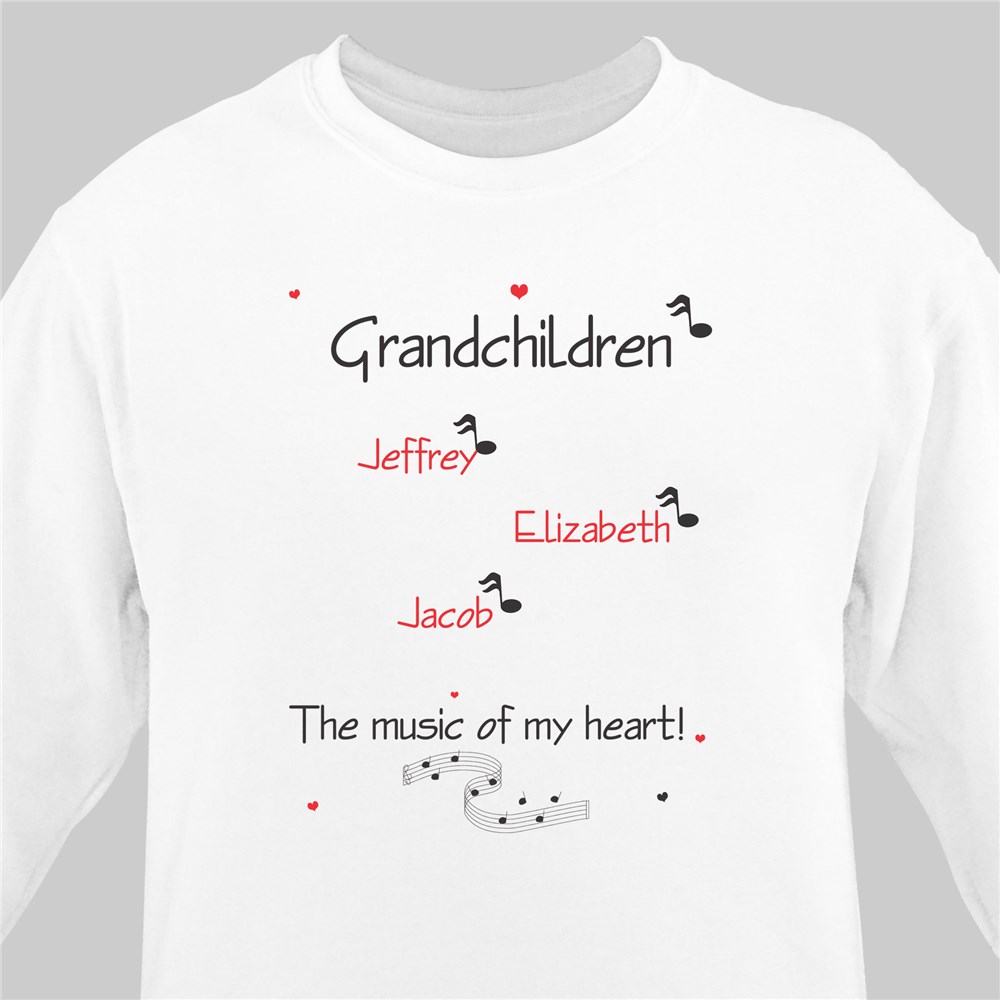 Music of My Heart Sweatshirt | Personalized Grandma Shirts