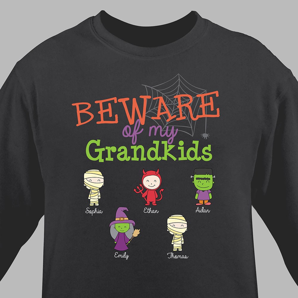 Personalized Beware of My Grandkids Sweatshirt