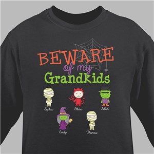 Personalized Beware of My Grandkids Sweatshirt
