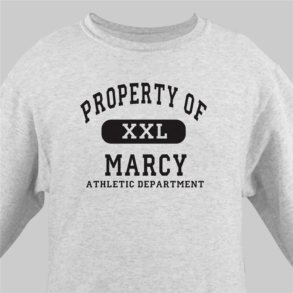 Property of Athletic Personalized Sweat Shirt