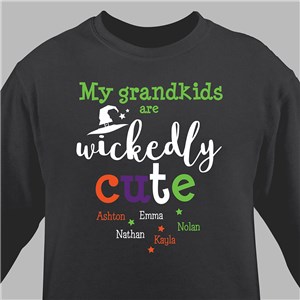 Personalized My Grandkids Are Wickedly Cute Halloween Sweatshirt