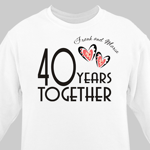 Years Together Personalized Anniversary Sweatshirt | Personalized Sweatshirts