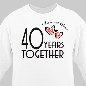 Years Together Personalized Anniversary Sweatshirt | Personalized Sweatshirts