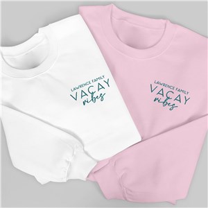 Embroidered Family Vacay Vibes Sweatshirt