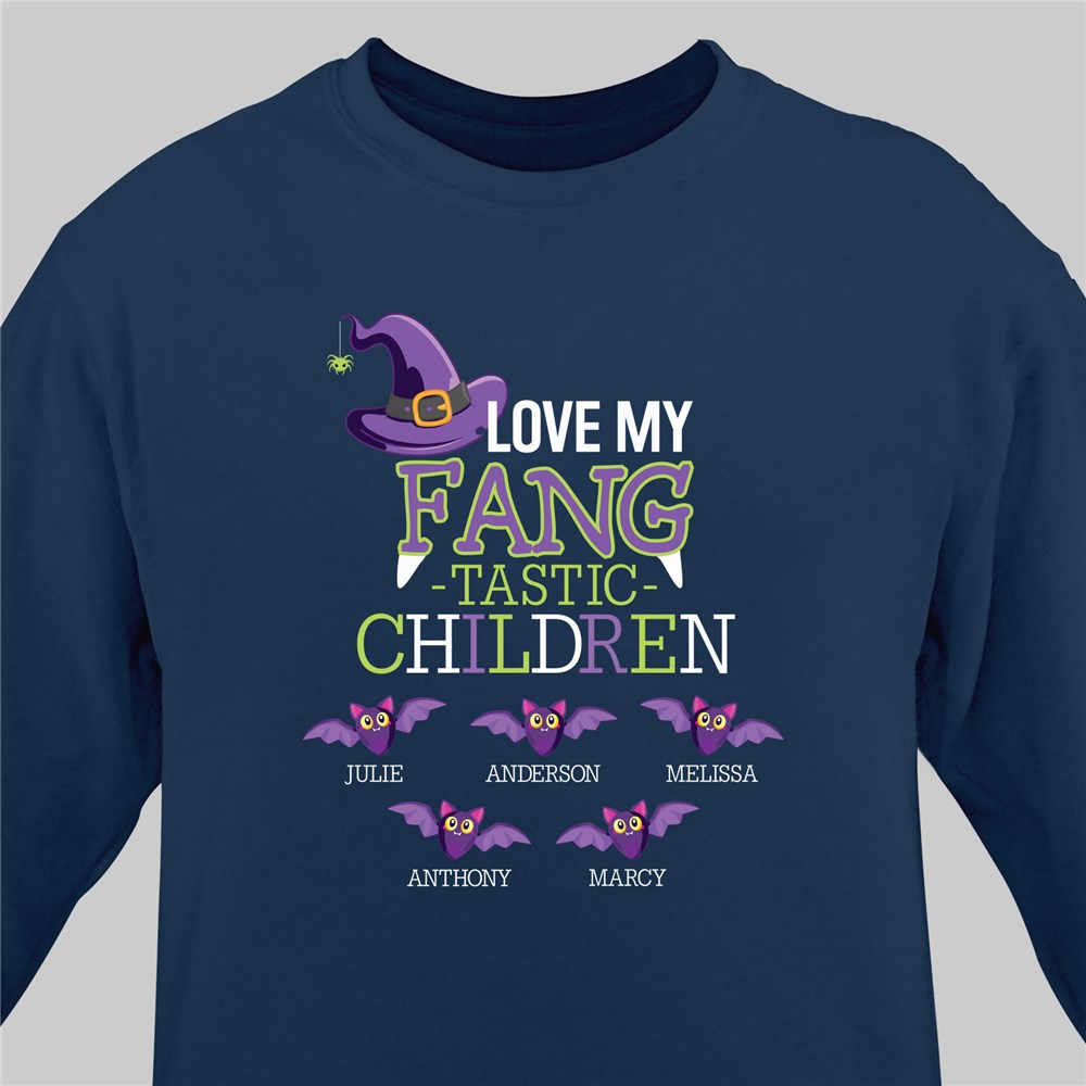Personalized Fang-Tastic Halloween Sweatshirt for Grandparents