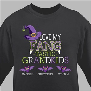 Personalized Fang-Tastic Halloween Sweatshirt for Grandparents