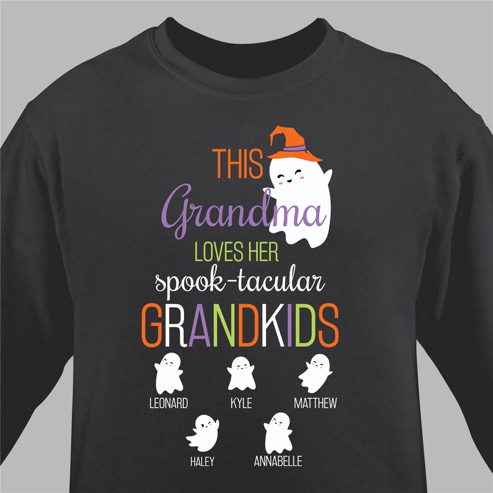 Personalized Spook-Tacular Grandkids Halloween Sweatshirt