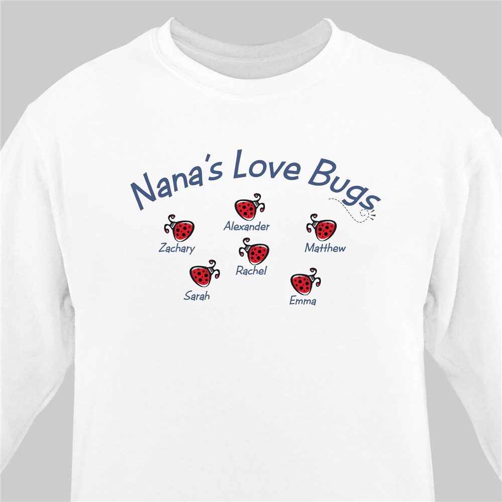 Love Bugs Personalized Sweatshirt | Personalized Grandma Shirts