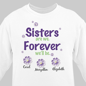 Sisters Forever Personalized Sweatshirt | Personalized Sweatshirts