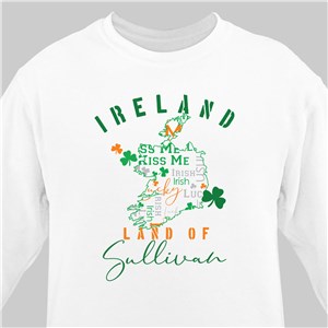 Personalized Ireland Land of Word Art Sweatshirt 520884X