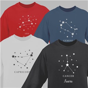 Personalized Zodiac Star Signs Sweatshirt
