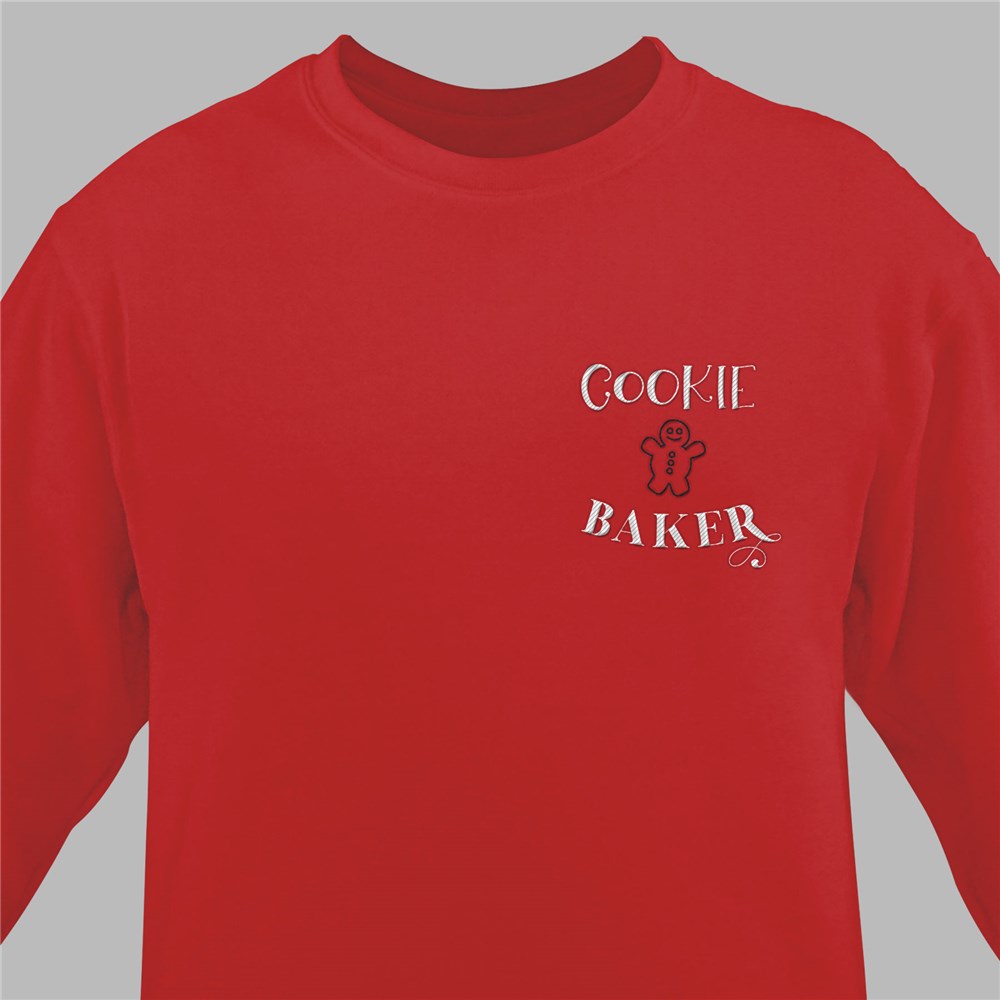 Embroidered Cookie Baker or Tester Sweatshirt 522005x