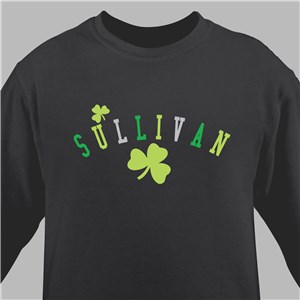 Colorful Shamrock Sweater With Name
