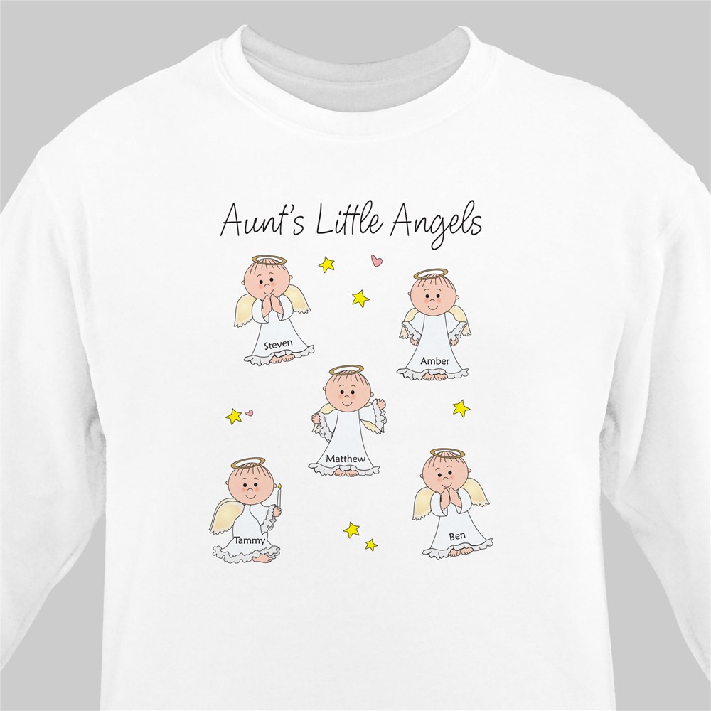 Little Angels Personalized Sweatshirt | Personalized Grandma Shirts