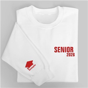 Embroidered Senior Grad Hat Graduation Sweatshirt 523327X