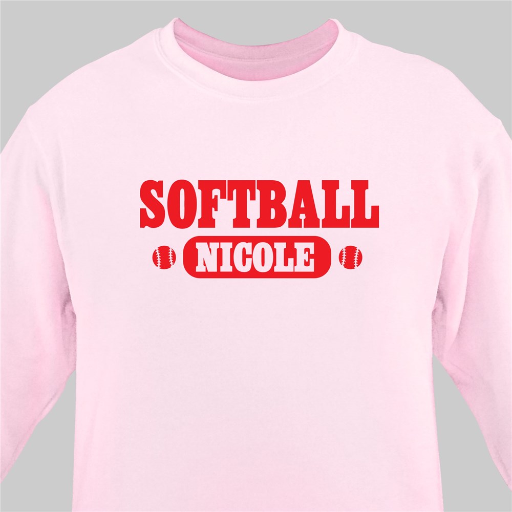 Personalized Softball Youth Sweatshirt 