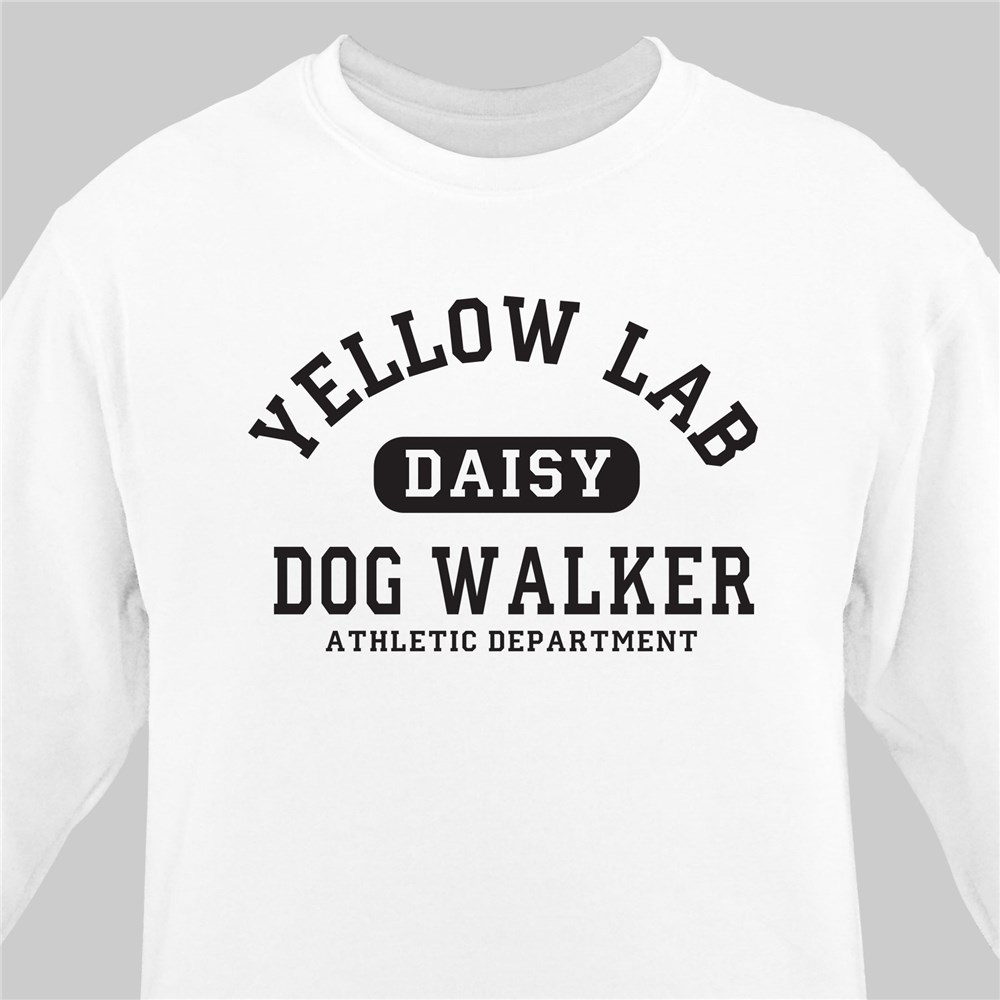 Personalized Dog Walker Athletic Dept. Sweatshirt 56534X