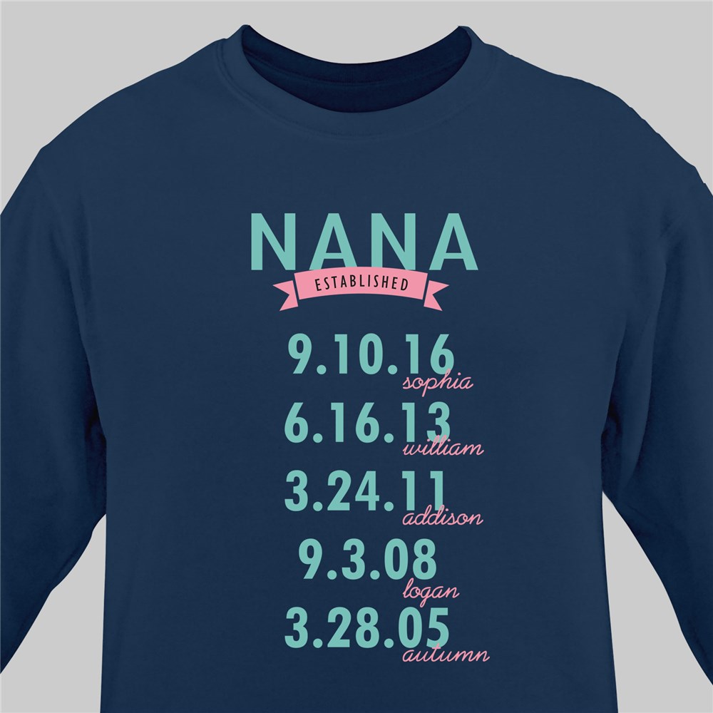 Title Established Sweatshirt | Personalized Sweatshirt For Grandma