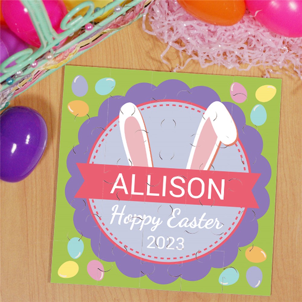 Bunny Puzzle for Easter | Personalized Easter Gift For Kids