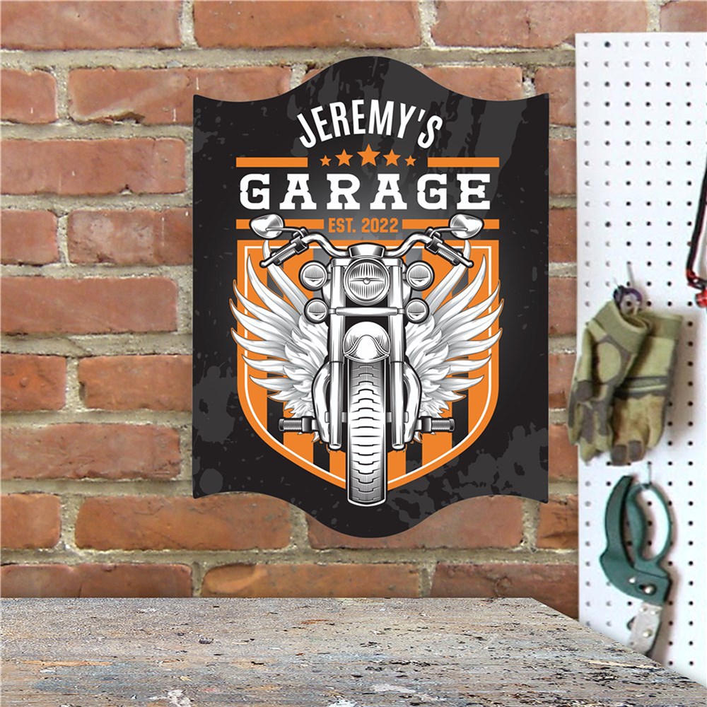 Personalized Motorcycle Wall Sign | Personalized Motorcycle Garage Sign