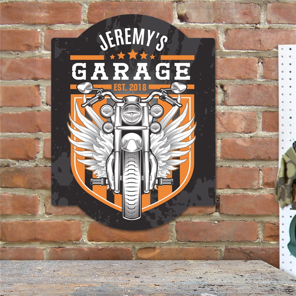 Personalized My Motorcycle Garage Wall Sign GiftsForYouNow