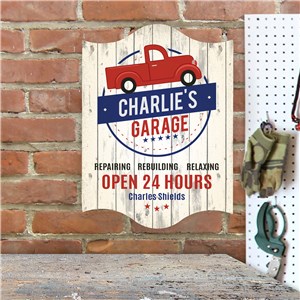 Personalized Truck Garage Wall Sign | Personalized Garage Signs