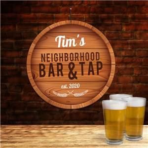 Personalized Neighborhood Bar and Tap Wall Sign | Personalized Bar Signs