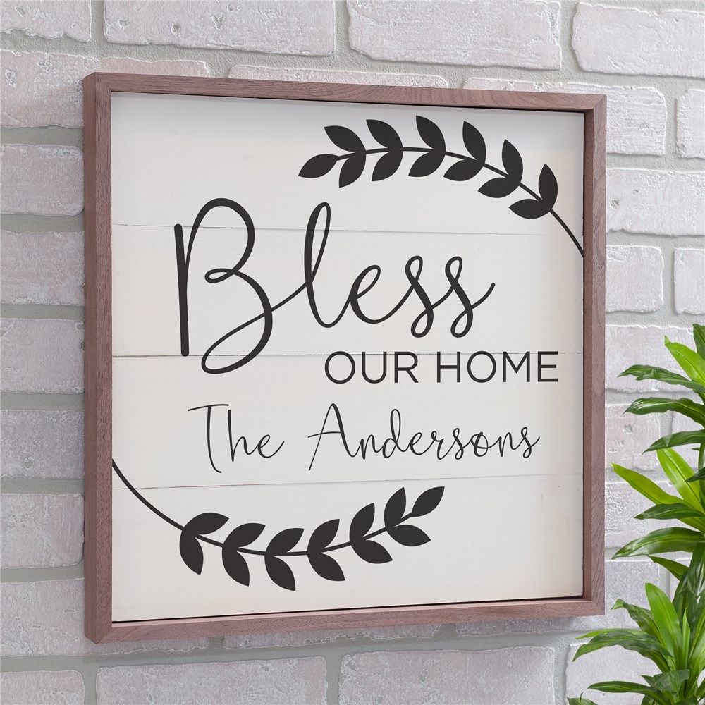 Personalized Bless Our Home Wall Decor | Wood Pallet Wall Decor