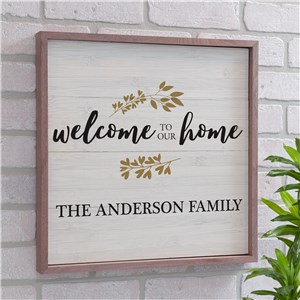 Personalized Welcome To Our Home Wood Pallet Wall Decor | Personalized Wood Pallet Welcome Sign