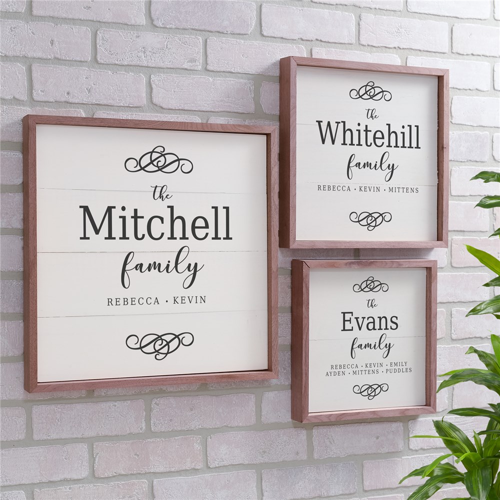Personalized Family Filigree Wood Pallet Wall Decor | Personalized Rustic Wood Signs