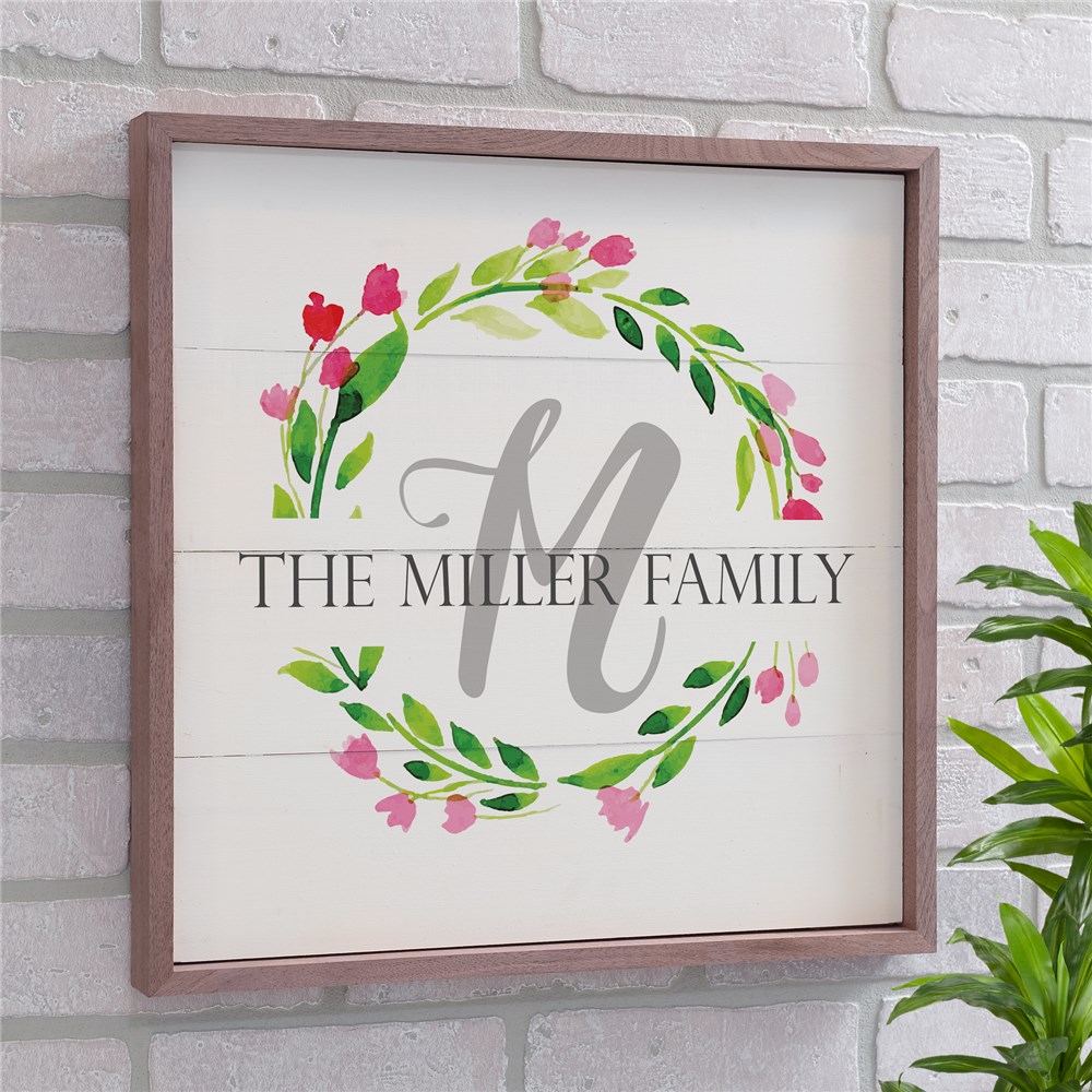 Personalized Wreath Pallet Wall Decor GiftsForYouNow