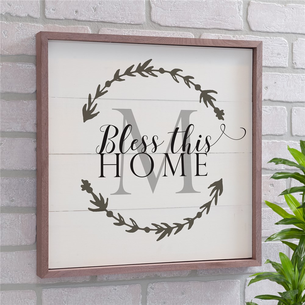 Personalized Bless This Home Wood Pallet Wall Decor | Personalized Pallet Sign 