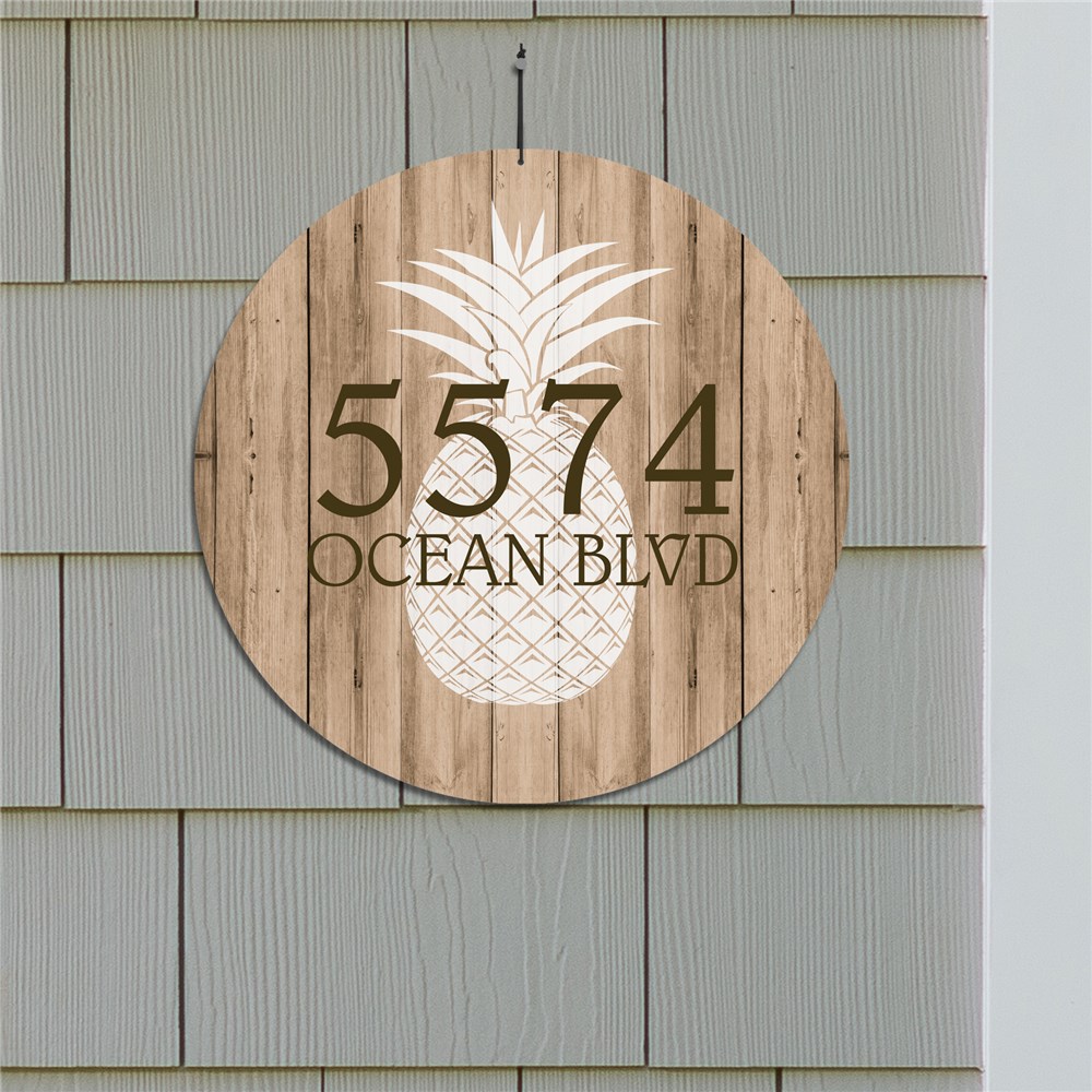 Personalized Pineapple House Sign | Personalized Address Sign