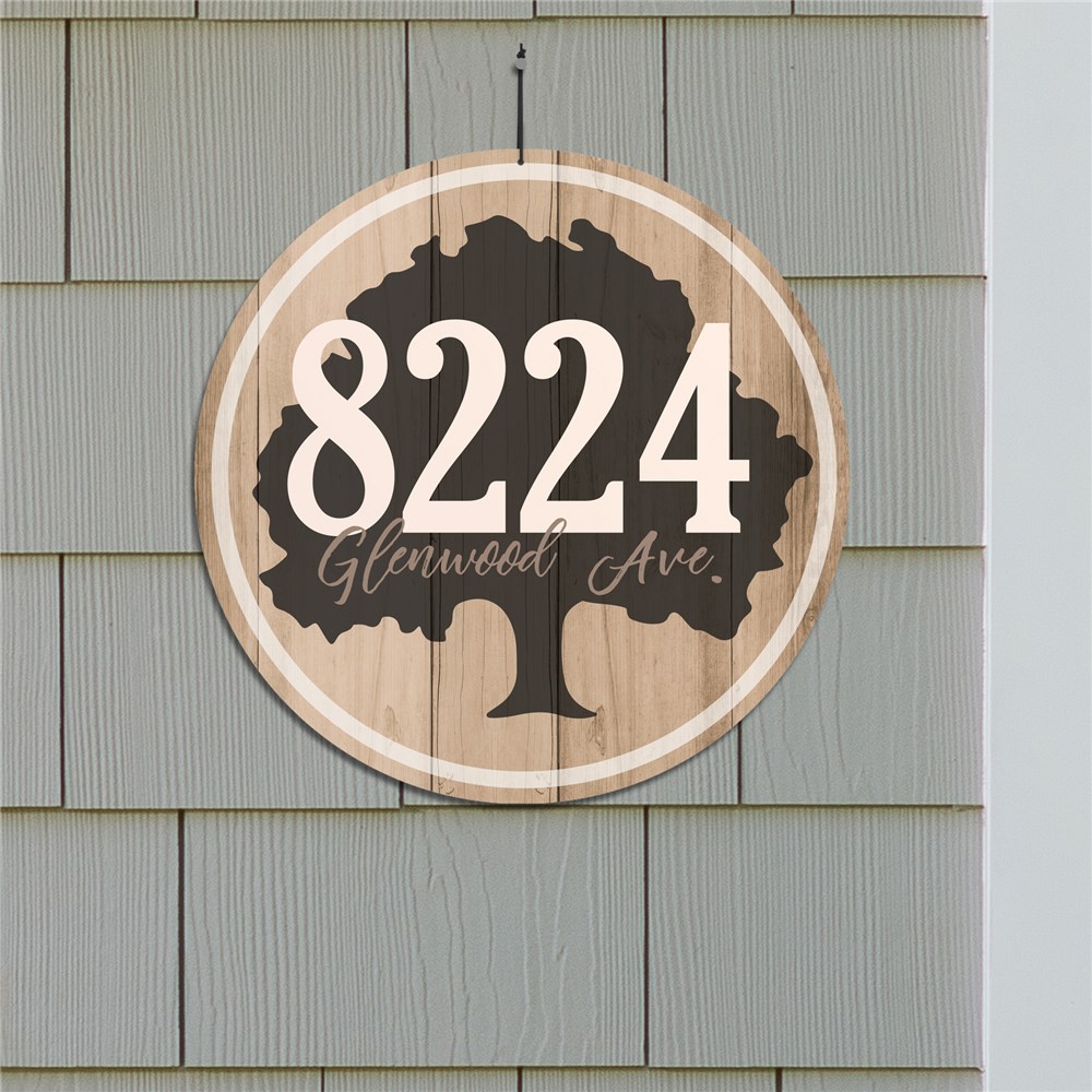Personalized Oak Tree Address Sign | Custom House Sign