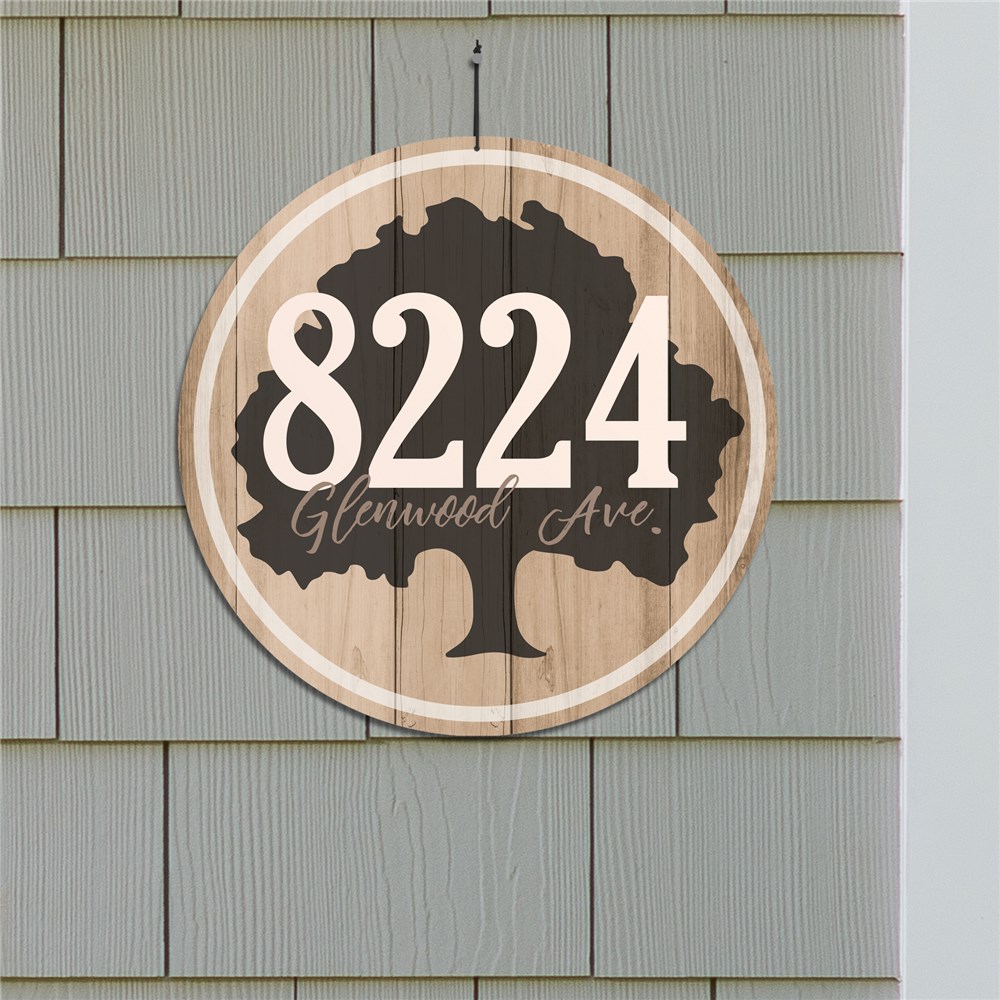 Personalized Oak Tree Address Sign GiftForYouNow