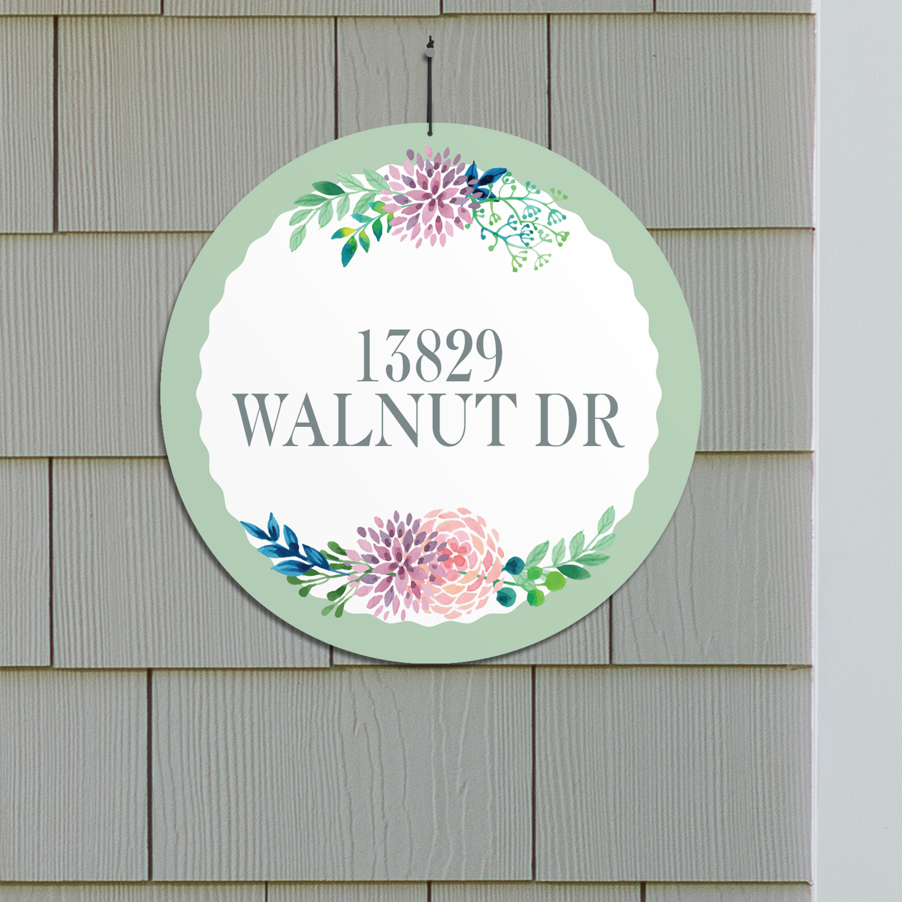 Personalized Floral Welcome Sign | Personalized Family Name Signs