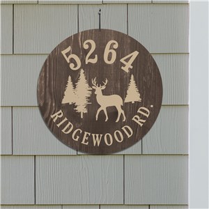 Personalized Woodland Address Wall Sign 61307016