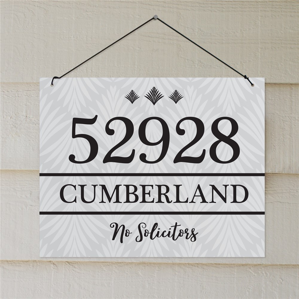 Personalized Diamond Address Wall Sign | Custom House Signs