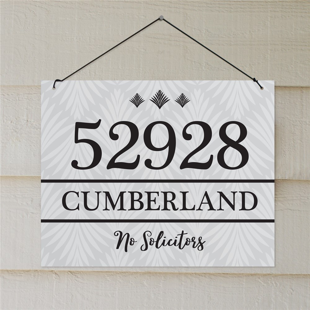 Diamond Personalized Address Wall Sign GiftsForYouNow