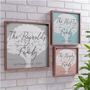 Personalized Family Tree Framed Wall Sign | Personalized Family Tree Pallet Sign