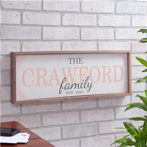 Personalized Family Framed Wall Sign | Family Name Wall Art
