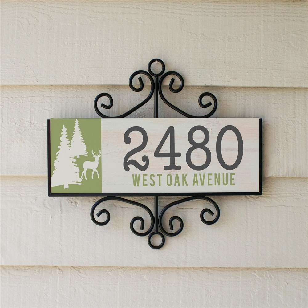 Personalized Neck Of The Woods Signature Horizontal Sign | Personalized Address Sign